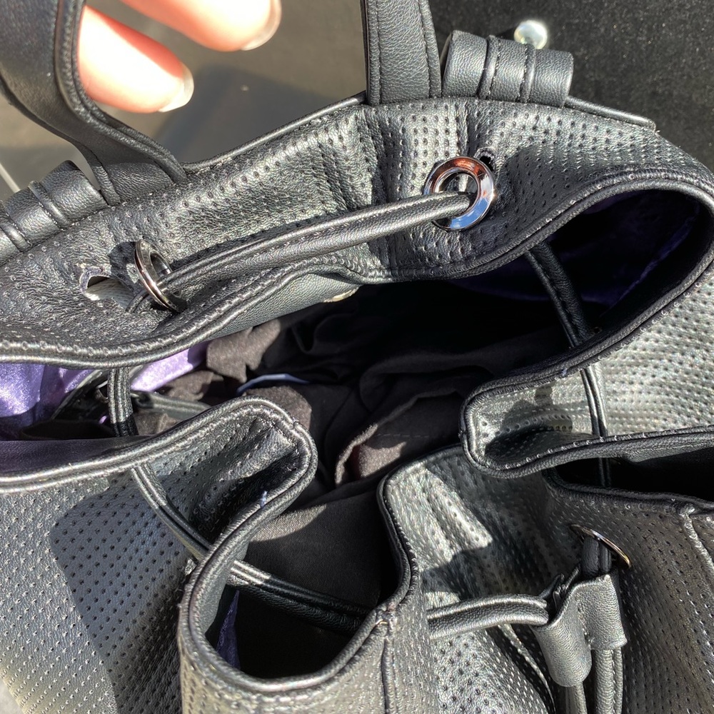 Neiman Marcus Leather Backpack | Black - Picture 7 of 8